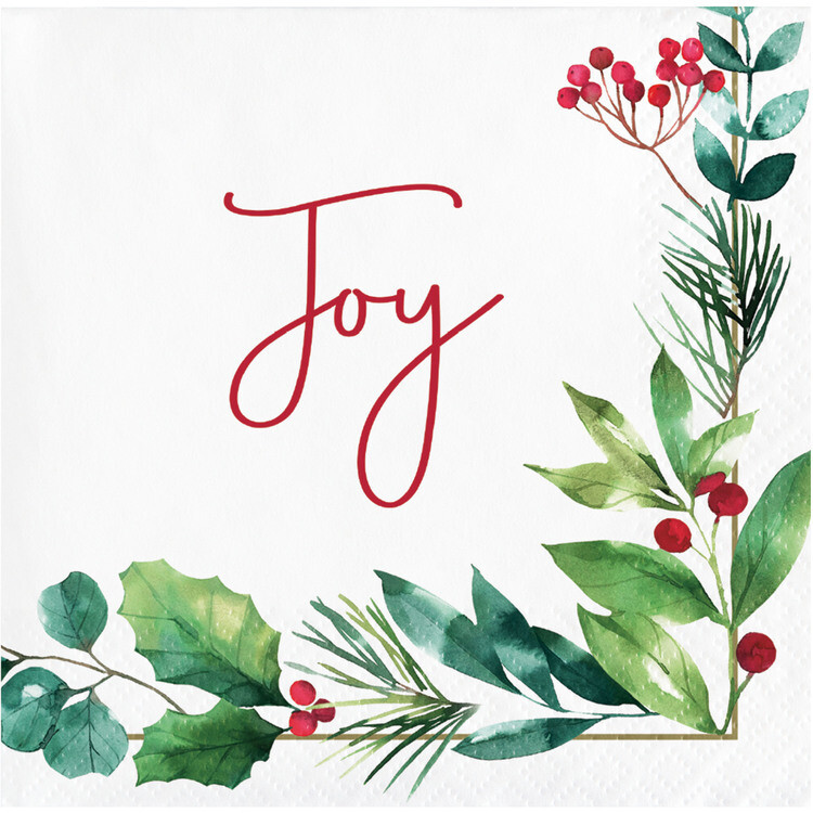 Chic Holiday Beverage Napkins