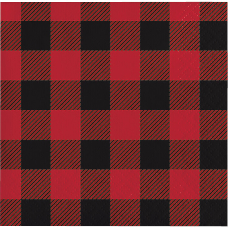Buffalo Plaid  Beverage Napkins