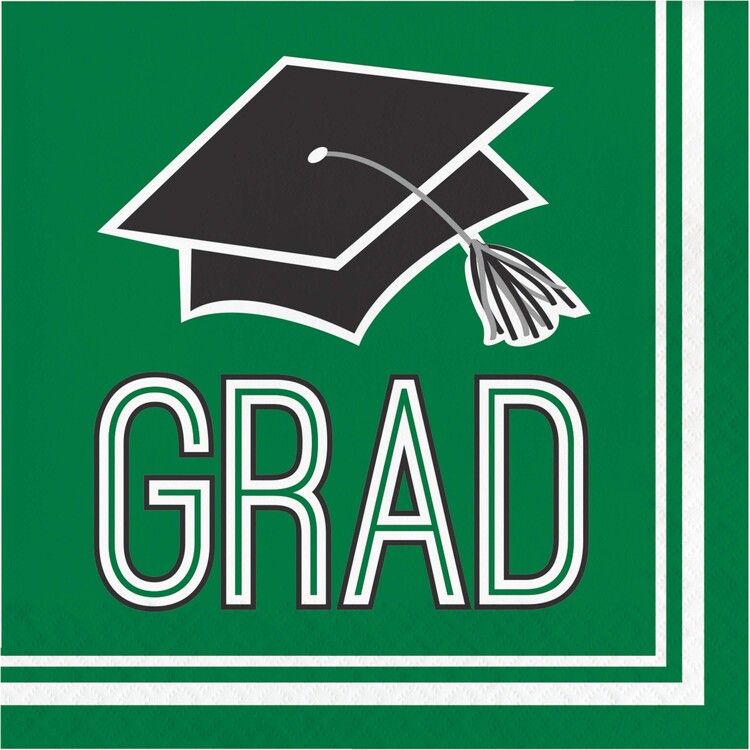 School Spirit Emerald Green HC Luncheon  Napkins Plate-20