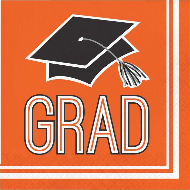 School Spirit Orange HC Luncheon Napkins-20
