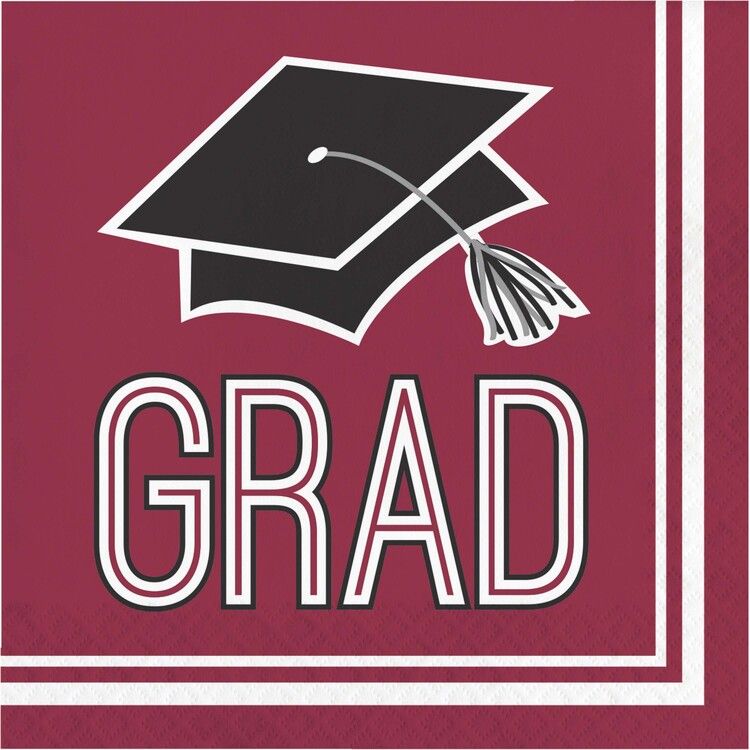 School Spirit Burgundy HC Luncheon Napkins-20