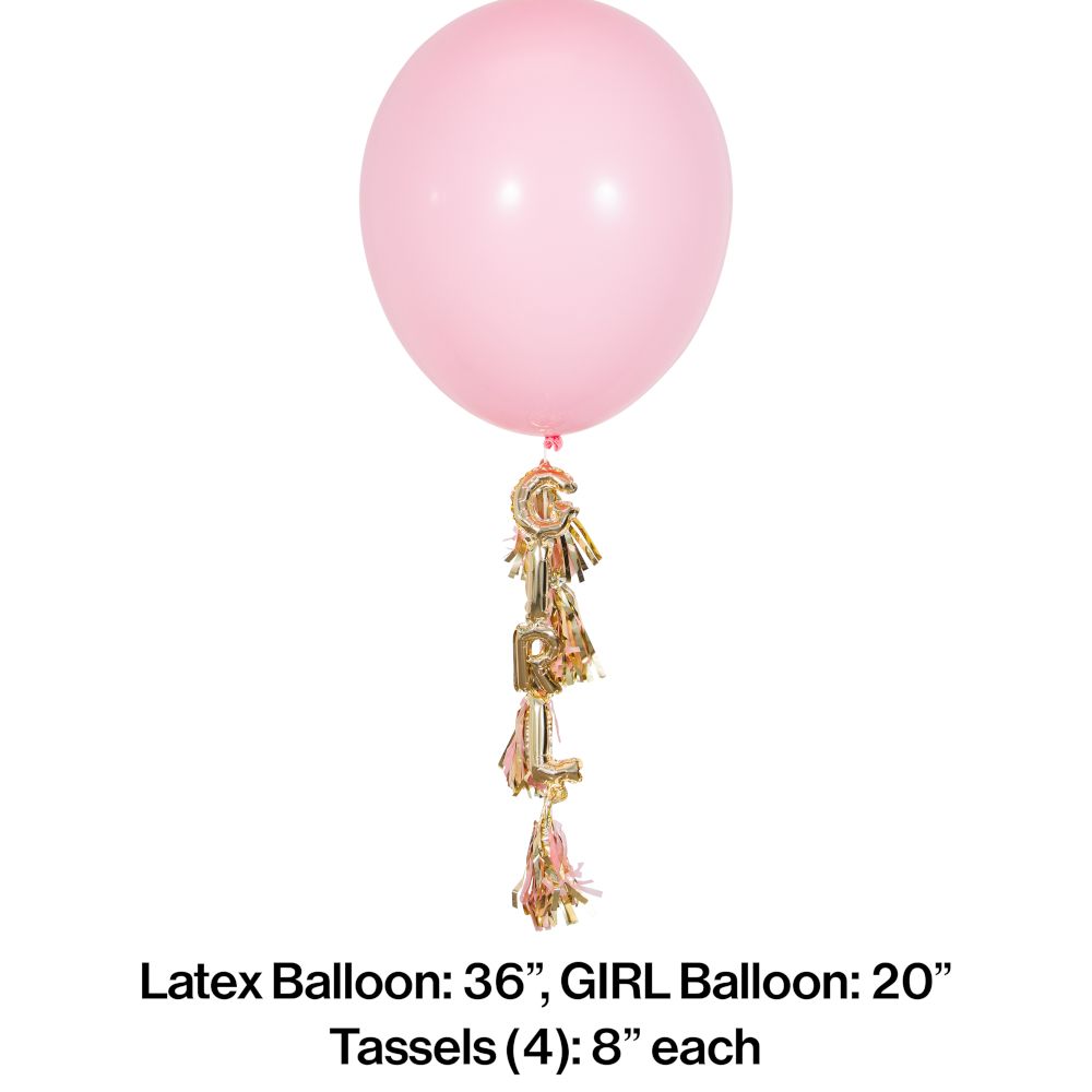 Girl with Tassel Balloon 36"
