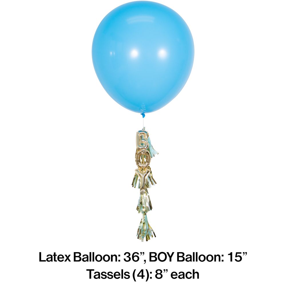 Boy with Tassel Balloon 36"