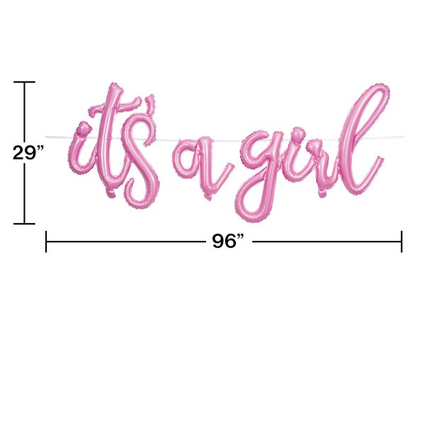 It's a Girl Balloon Banner