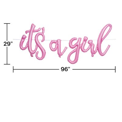 It's a Girl Balloon Banner