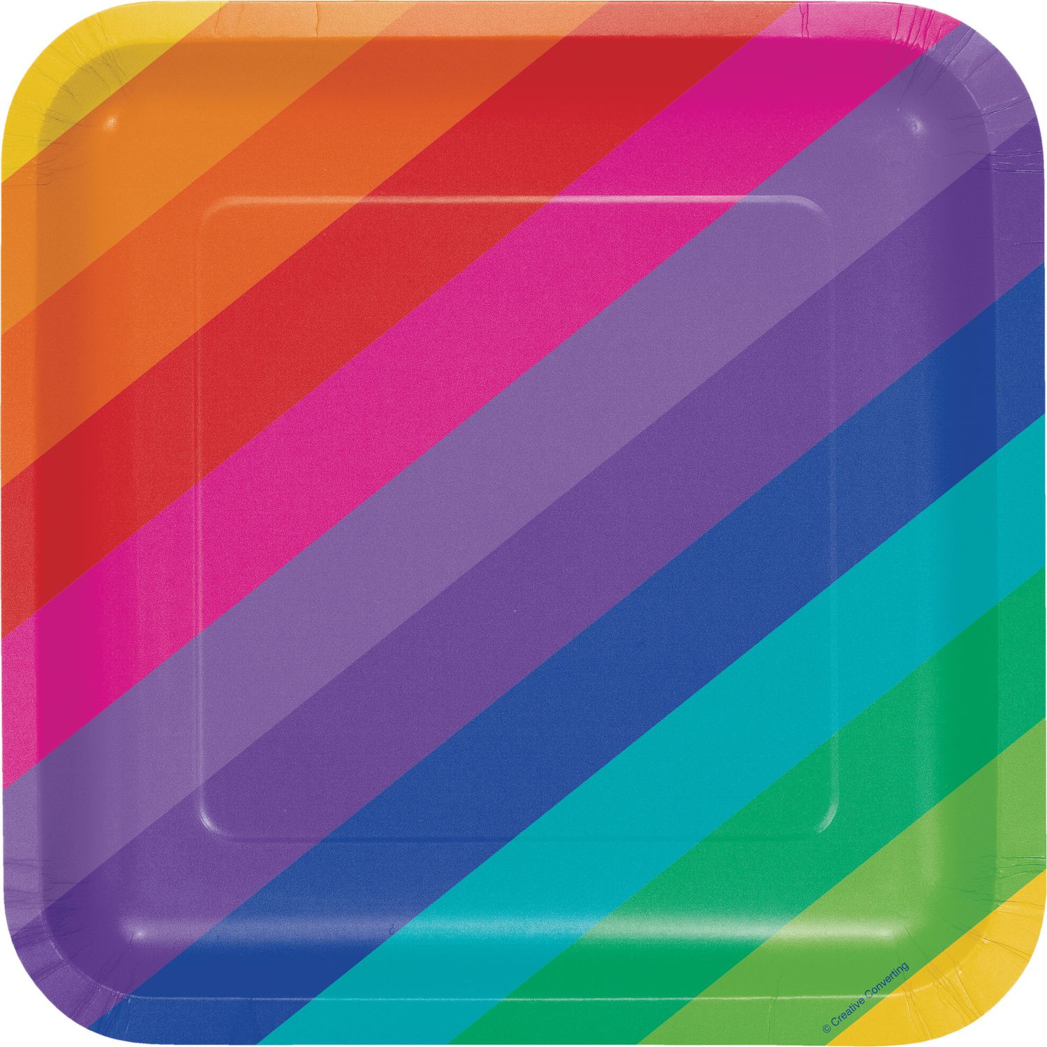 Rainbow 9" Square Plates