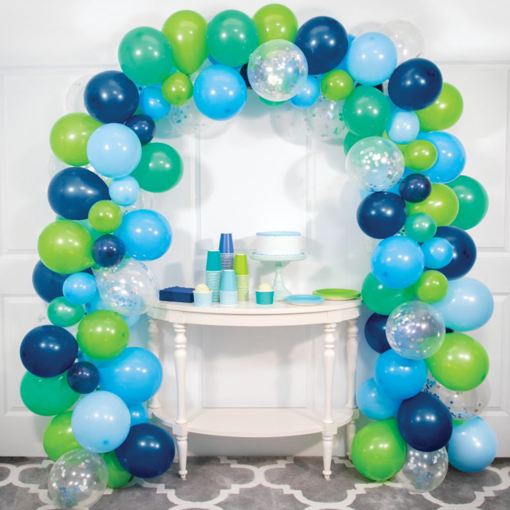 Blue and Green  Balloon Garland Kit 112pc