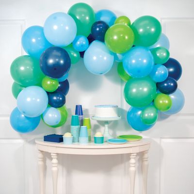 Blue and Green Table Garland Balloon Kit 42pc