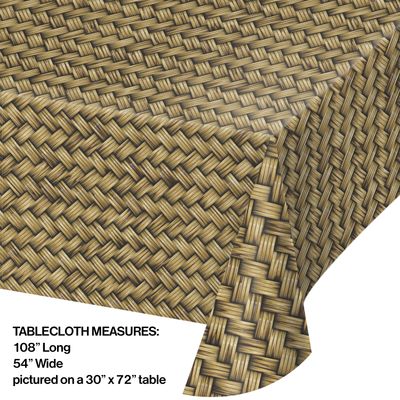 Bamboo Weave Plastic Table Cover
