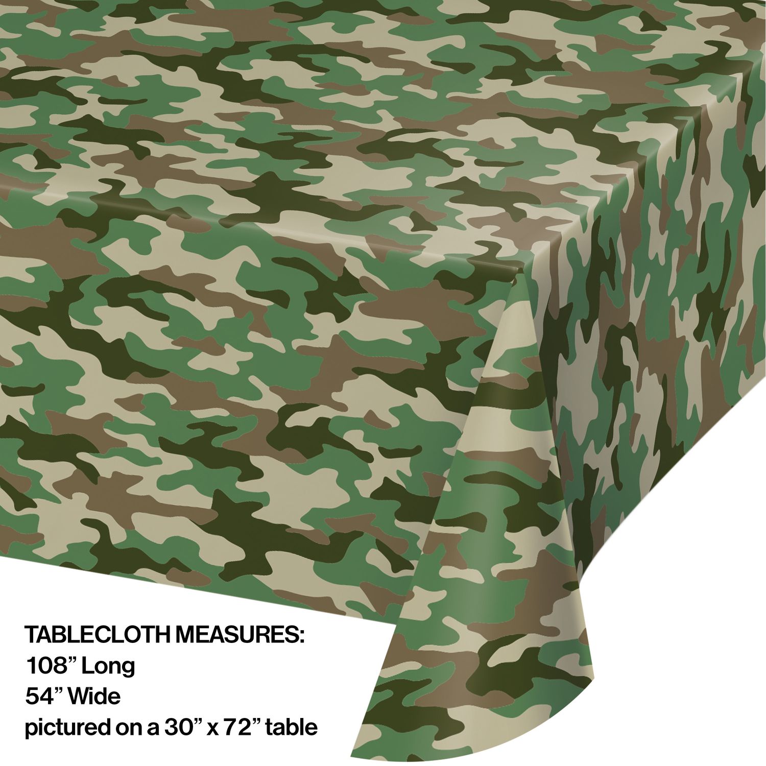 Camo Plastic Table Cover