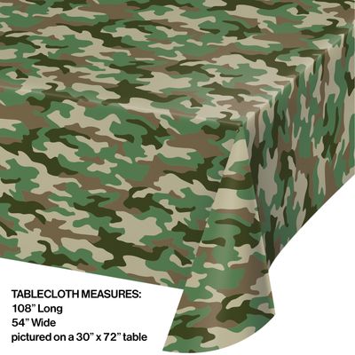 Camo Plastic Table Cover