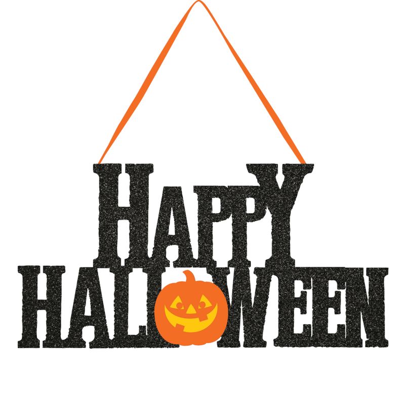 Happy Halloween Glitter Sign