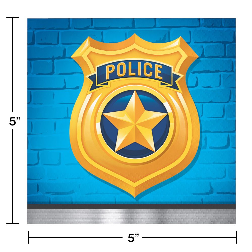 Police Party Beverage Napkins