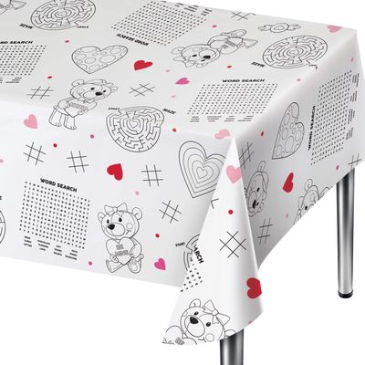 Valetine Kids Activity Printed Paper Table  Covers