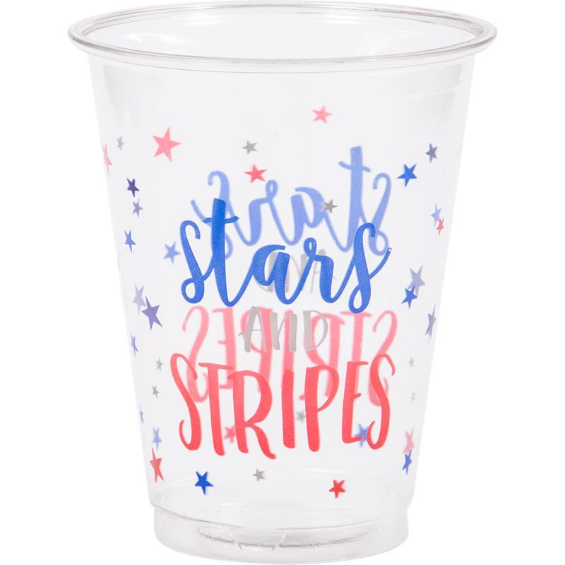 Clear Stars and Stripes 16oz Tumblers