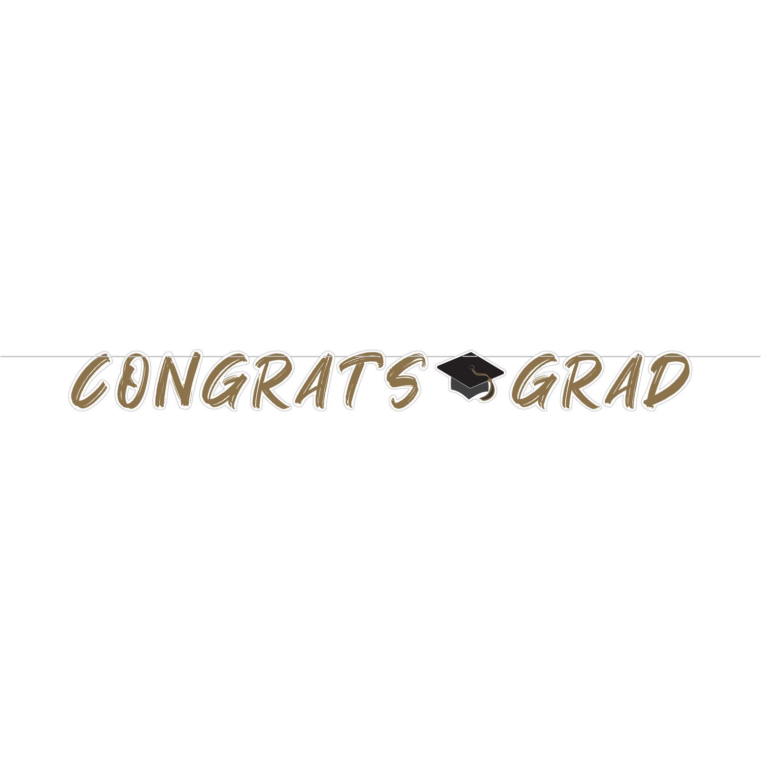 Golden Grad Shaped Banner