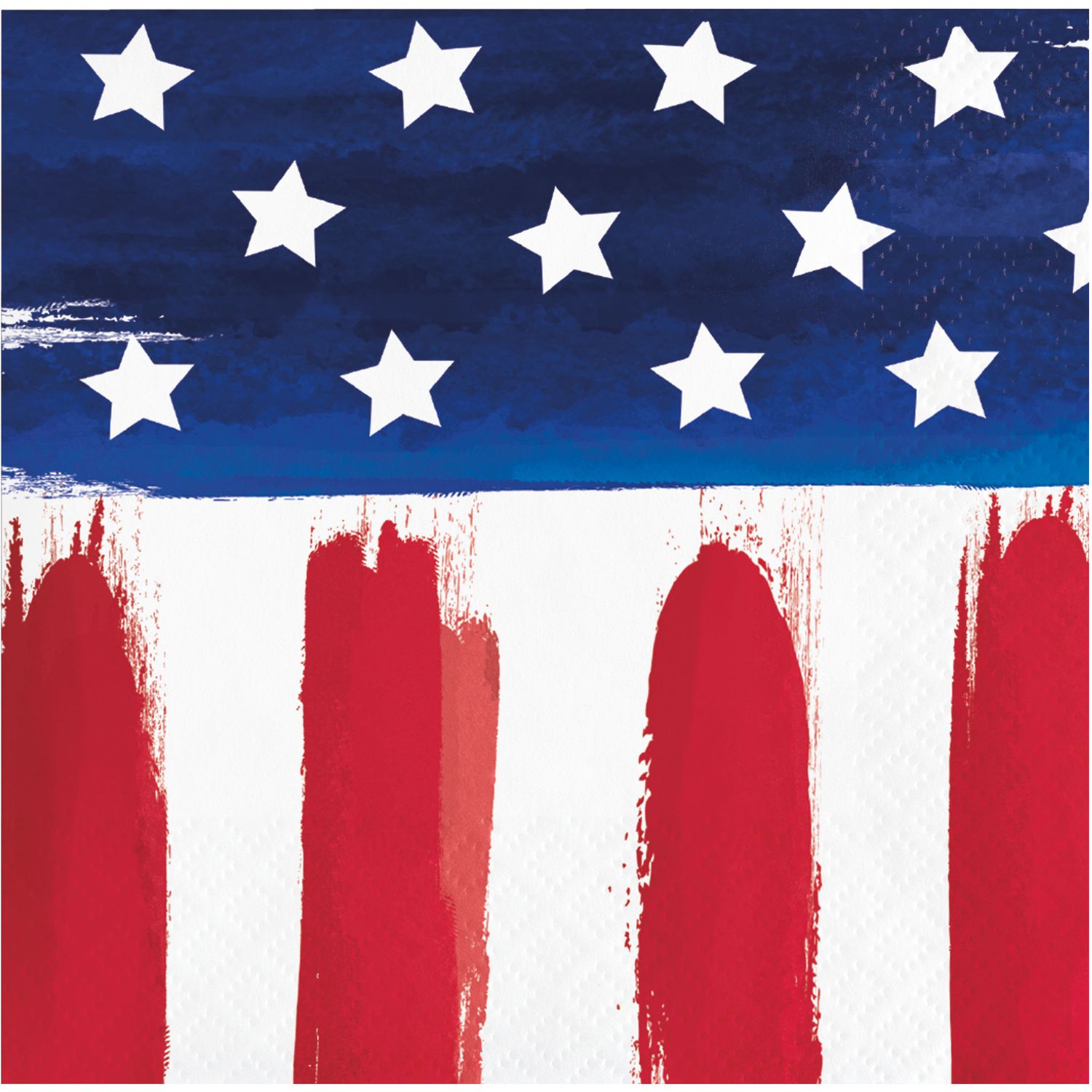 Painterly Patriotic Beverage Napkins