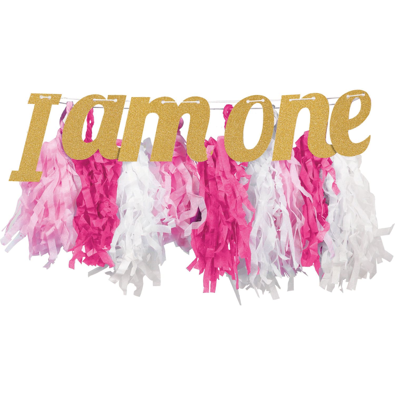 High Chair Tissue Fringe Decor Pink