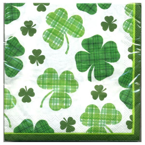 St. Pat Plaid Luncheon Napkins