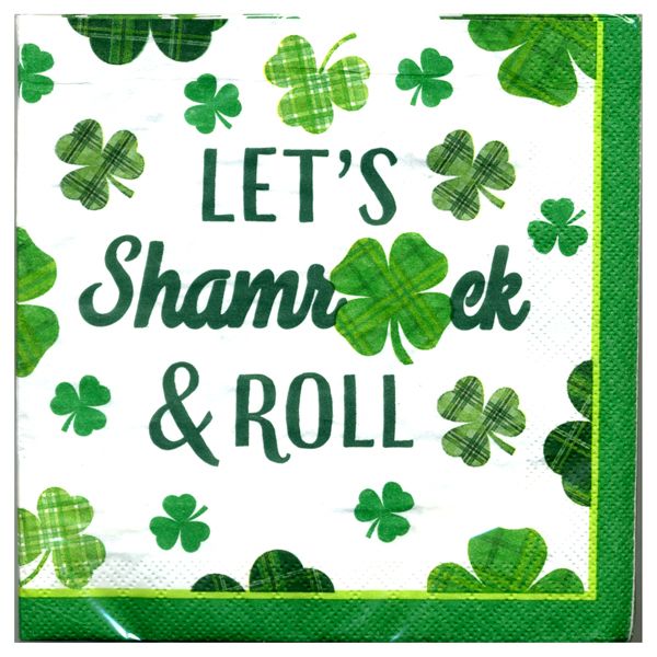 Plaid Shamrock  Luncheon Napkins