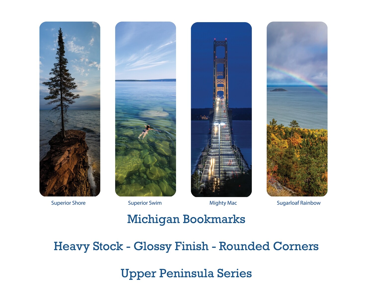 Michigan Bookmarks - Upper Peninsula Series I - FREE SHIPPING