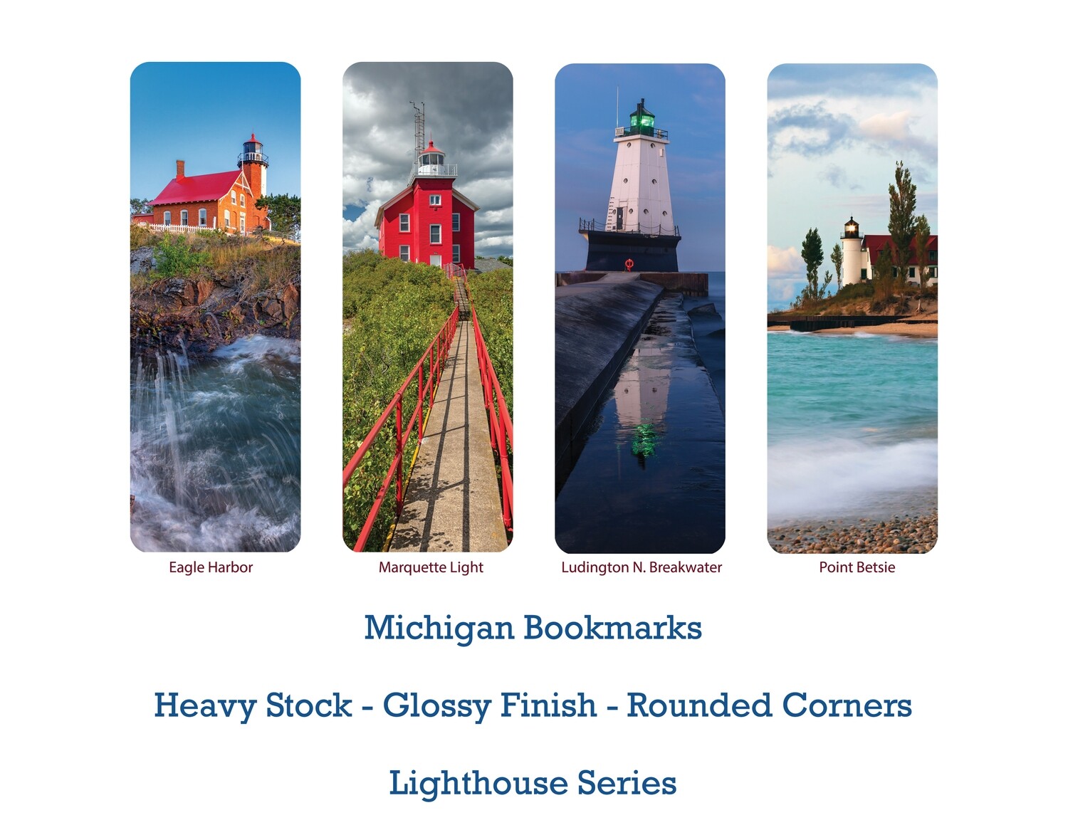 Michigan Lighthouse Bookmarks - Series I - FREE SHIPPING