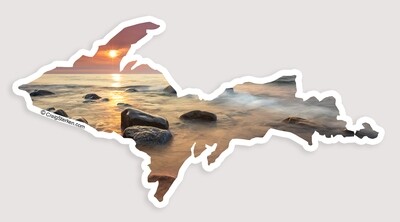 Lake Superior Sunset Sticker - Upper Peninsula