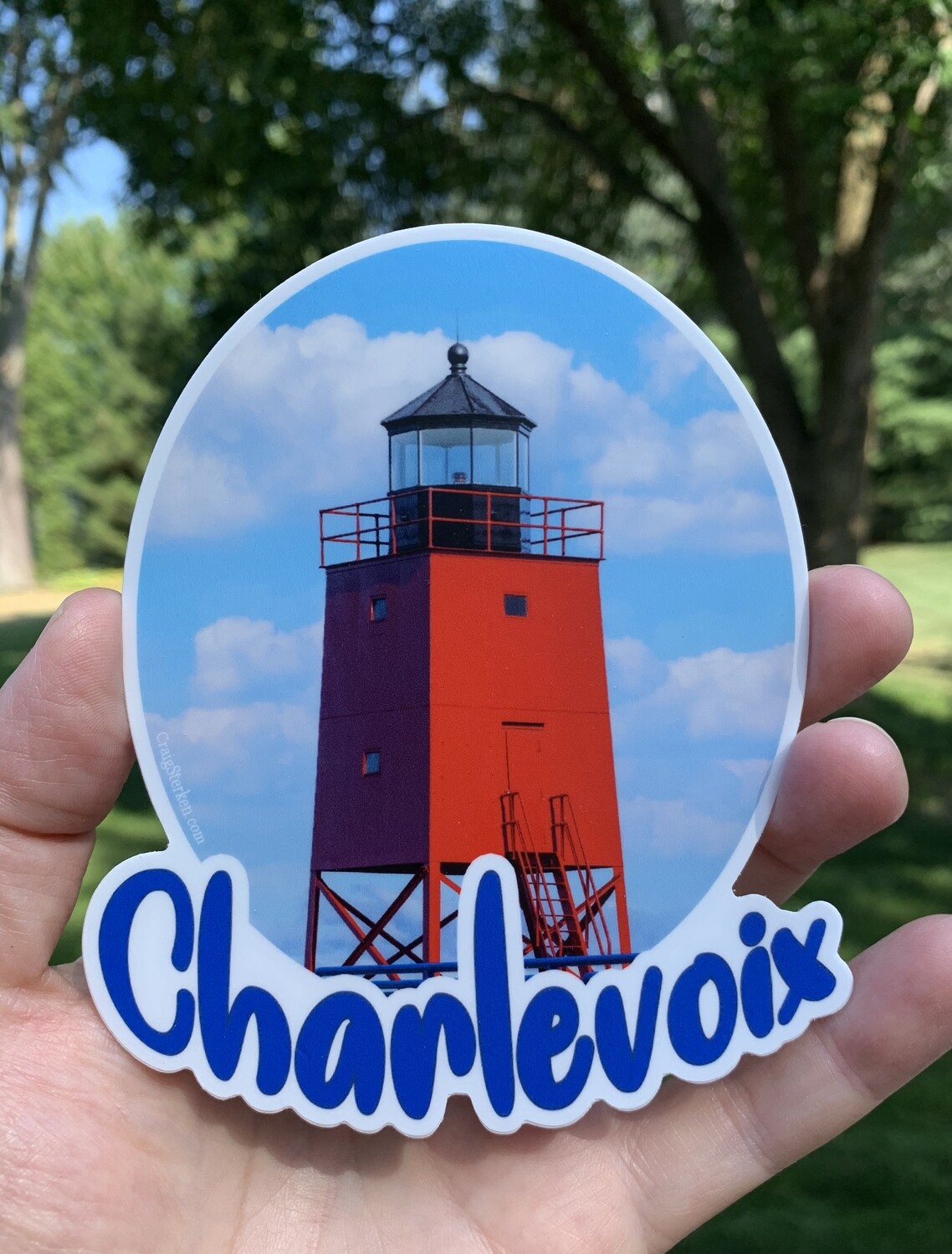 Charlevoix Lighthouse - Weatherproof Sticker