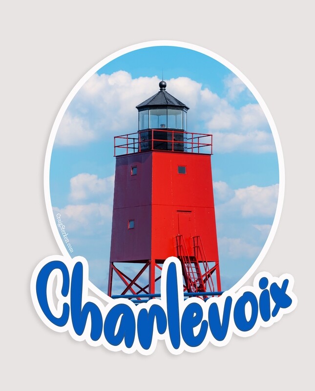 Charlevoix Lighthouse - Weatherproof Sticker