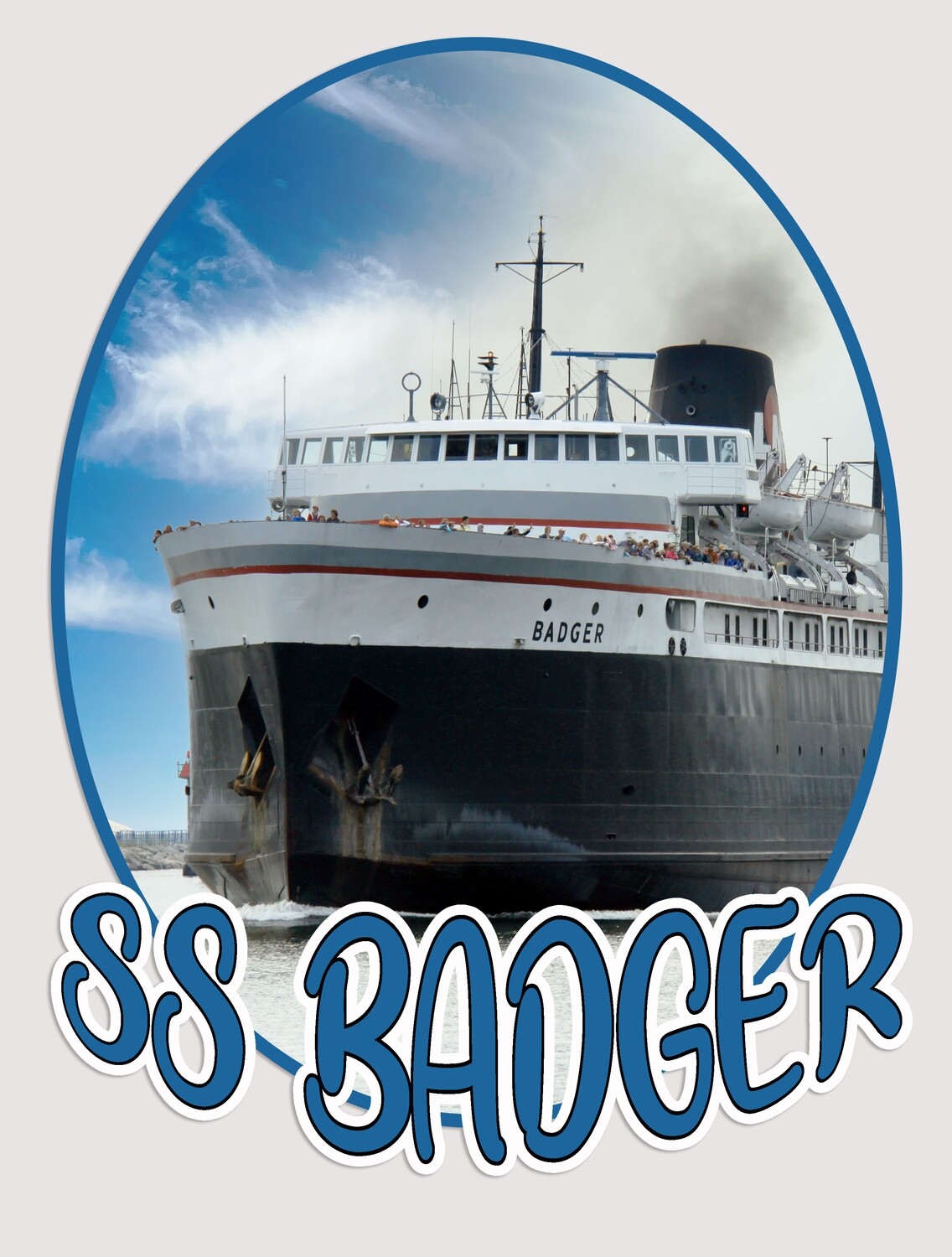 SS Car Ferry Badger in Ludington Michigan - FREE SHIPPING!