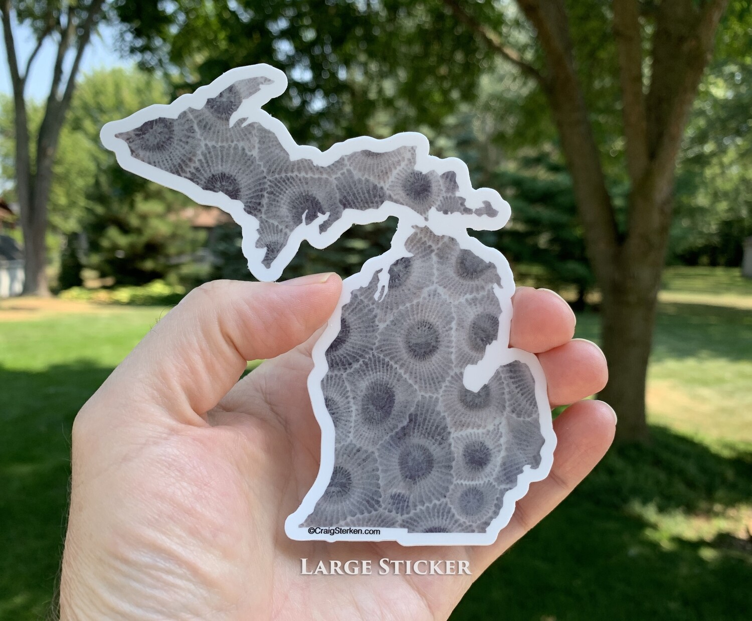 Michigan Petoskey Stone Sticker - FREE SHIPPING!
