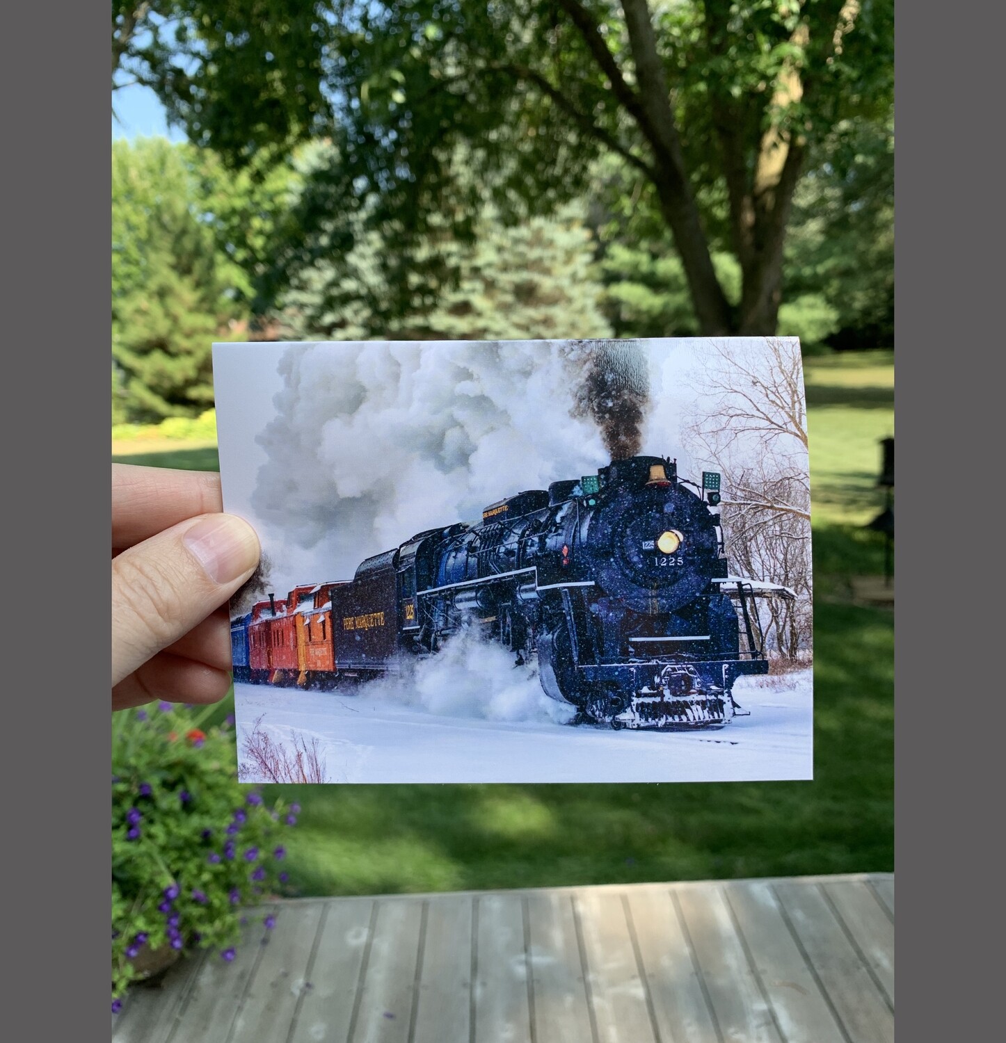 Polar Express Greeting / Note Card. Blank Inside. FREE SHIPPING