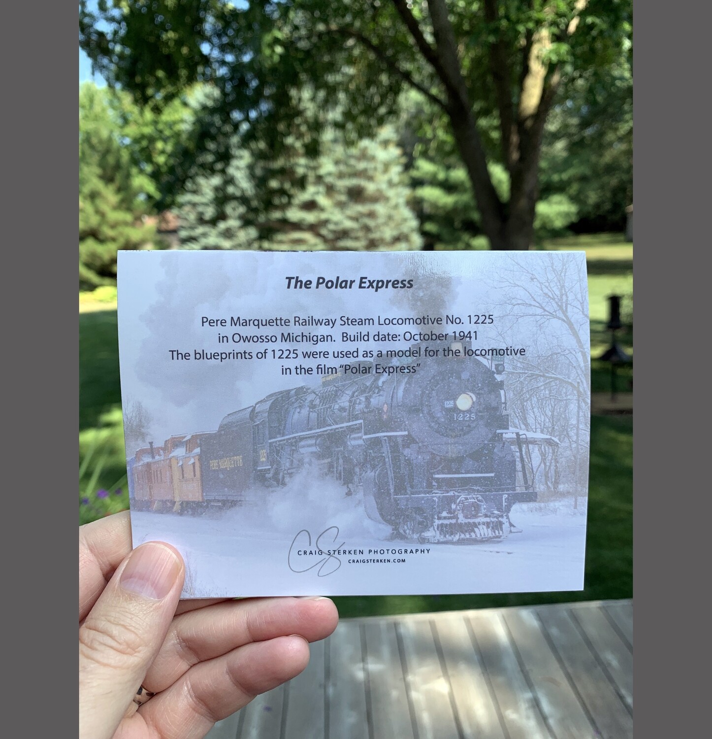 Polar Express Greeting / Note Card. Blank Inside. FREE SHIPPING