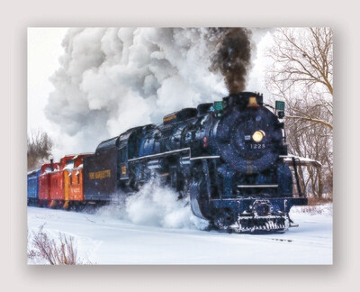 Polar Express Greeting / Note Card. Blank Inside. FREE SHIPPING