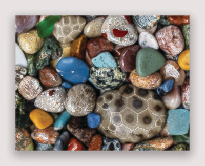 Great Lakes Rocks of Michigan Note Card - Blank Inside