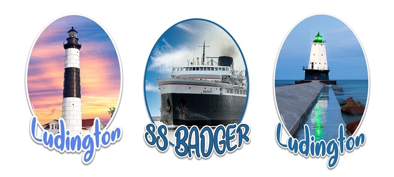 3-Pack Ludington Stickers - Free Shipping