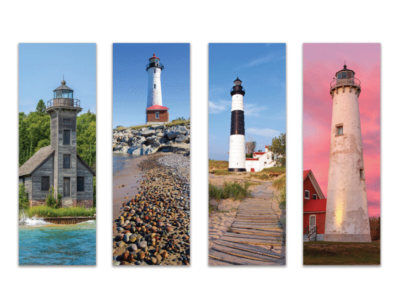 Michigan Lighthouse Bookmarks - 4-Pack - Series II - FREE SHIPPING