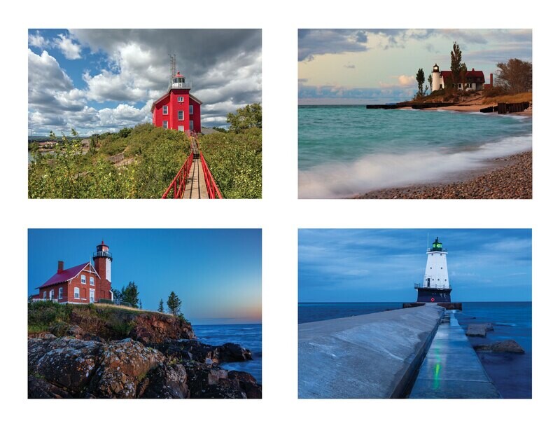Michigan Lighthouse Note Cards - 4-Pack - Free Shipping!