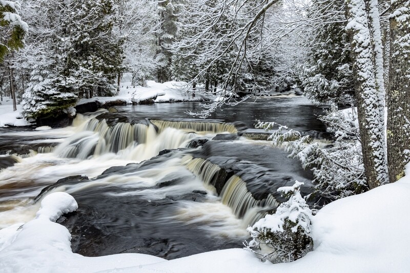 Fine Art Print - Bond Falls in Winter - Michigans Upper Peninsula