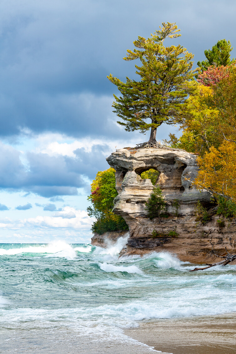 Fine Art Print - Chapel Rock in Autumn - Michigan Upper Peninsula