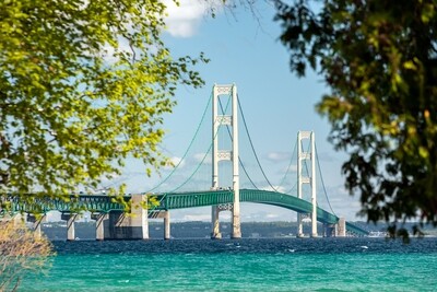 Fine Art Print - Mackinac Bridge in Spring - Free Shipping!