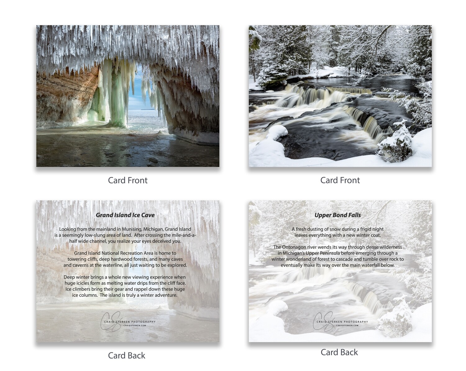 Upper Peninsula Winter Note Cards - 4-Pack with Free Shipping!