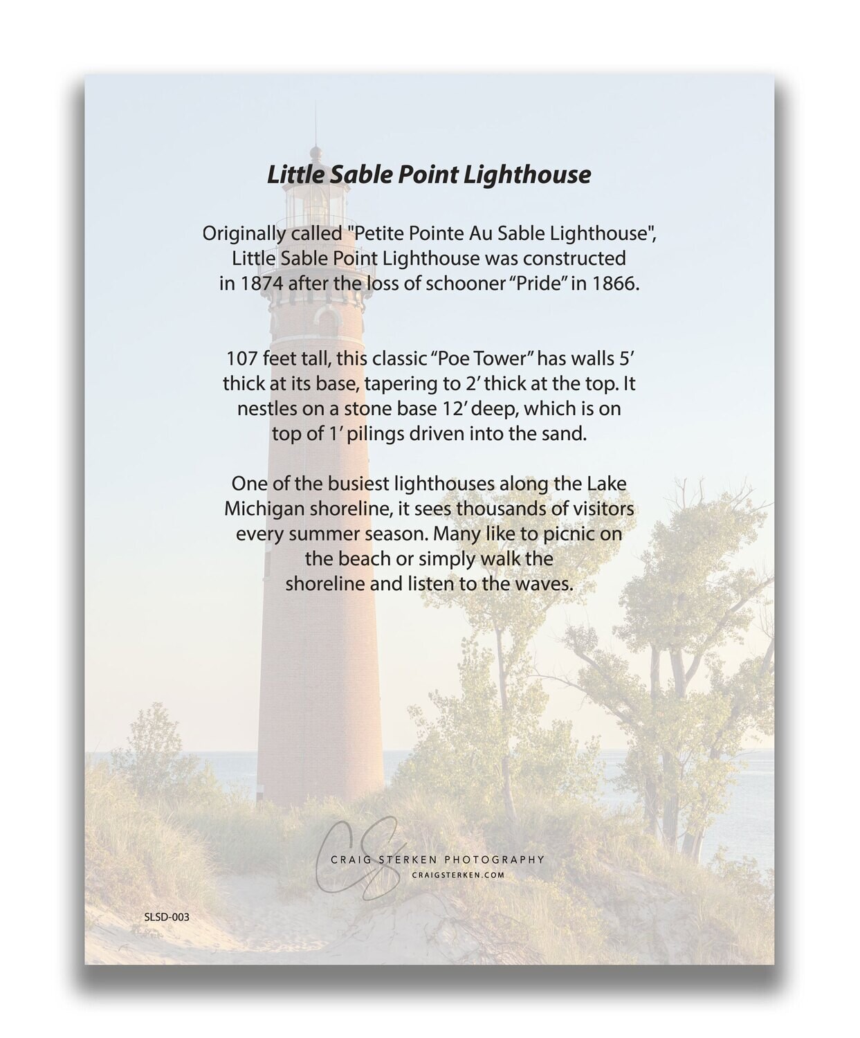 Note Card Multi-Pack - Little Sable Light on Lake Michigan - Free Shipping!