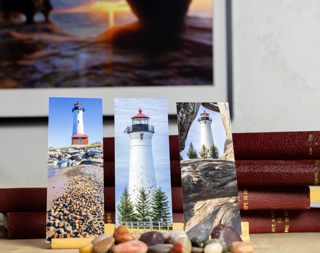 Crisp Point Lighthouse Bookmarks - 3-Pack with Free Shipping!