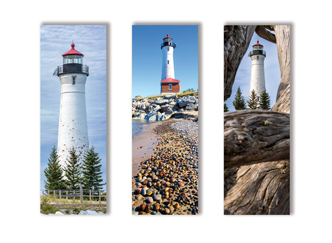 Crisp Point Lighthouse Bookmarks - 3-Pack with Free Shipping!