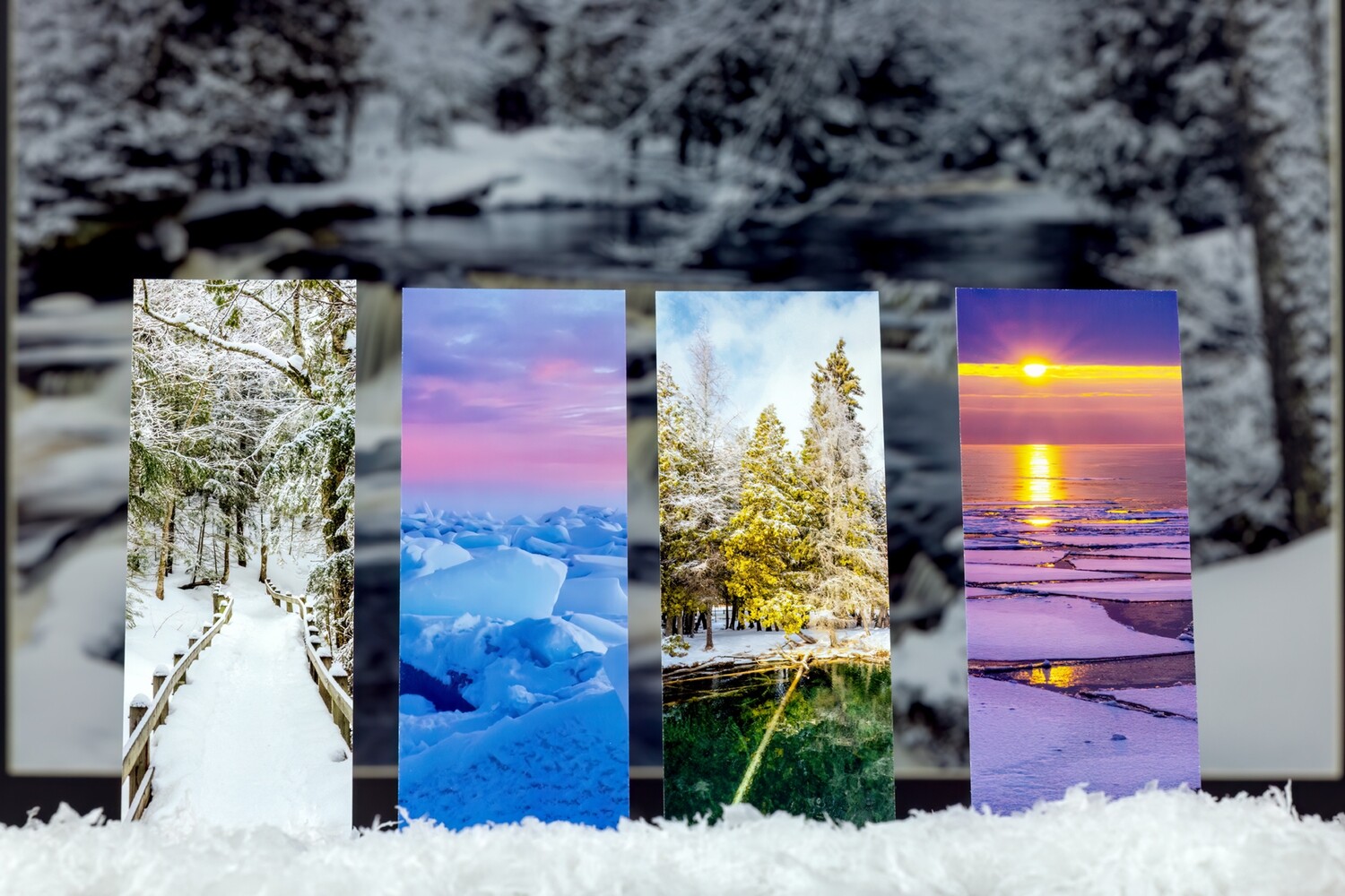 Upper Peninsula Winter Bookmarks - 4-Pack with Free Shipping!