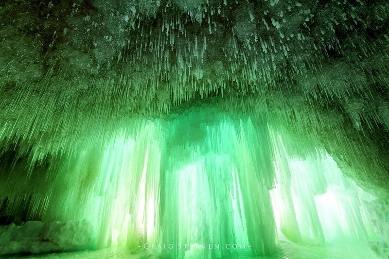 Emerald Cavern on Lake Superiors Grand Island in Winter - Michigan Upper Peninsula - Fine Art Print