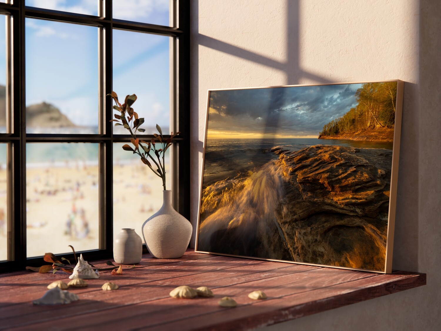 Lake Superior Sunset at Miners Beach - Michigan Upper Peninsula  - Fine Art Print