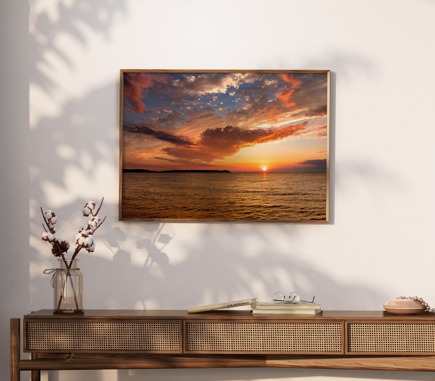 Lake Michigan Sunset at Sleeping Bear Dunes  - Fine Art Print