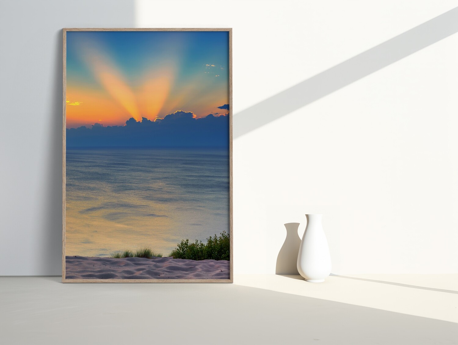 Lake Michigan Sunset over Sleeping Bear Dunes  - Fine Art Print